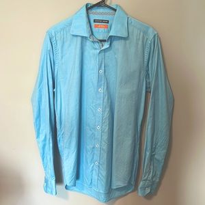 Baby Blue Mens Dress Shirt M 39-40